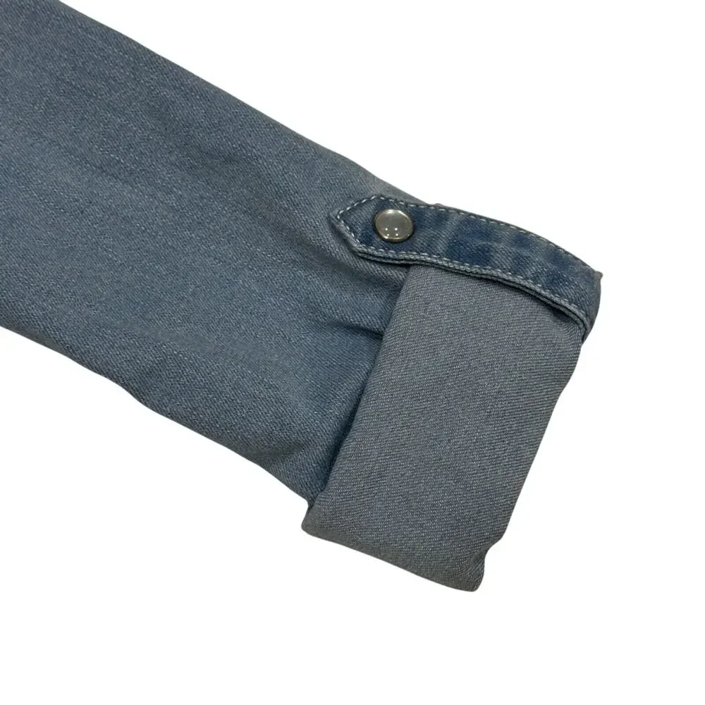 Kidpik Girls Size 10 NWT‎ Denim Shirt Dress Frayed Hem Button Front Long Sleeve